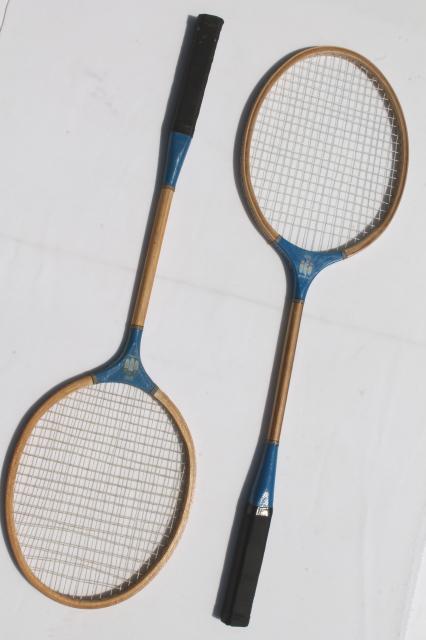 photo of old wood racquets, badminton rackets, Gatsby vintage sporting collectibles #6