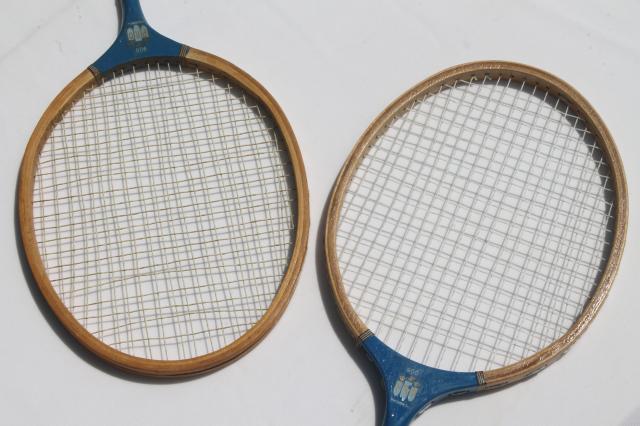 photo of old wood racquets, badminton rackets, Gatsby vintage sporting collectibles #7