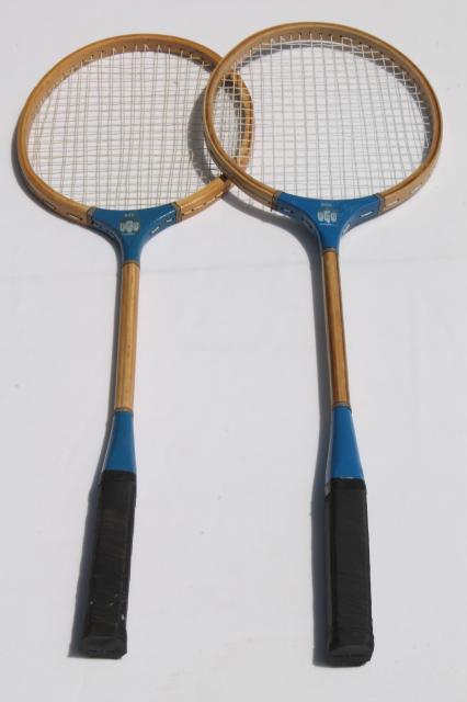 photo of old wood racquets, badminton rackets, Gatsby vintage sporting collectibles #8