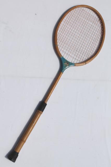 photo of old wood racquets, badminton rackets, Gatsby vintage sporting collectibles #12