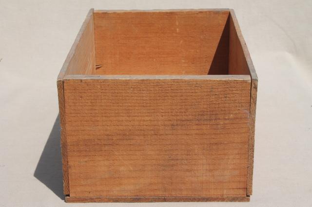 photo of old wooden fruit crate, vintage wood packing shipping box for Oriole apricots #4