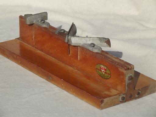 photo of old woodworking tool for building picture frames, folding miter box #1