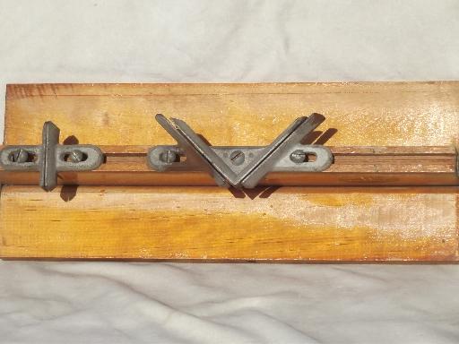 photo of old woodworking tool for building picture frames, folding miter box #4