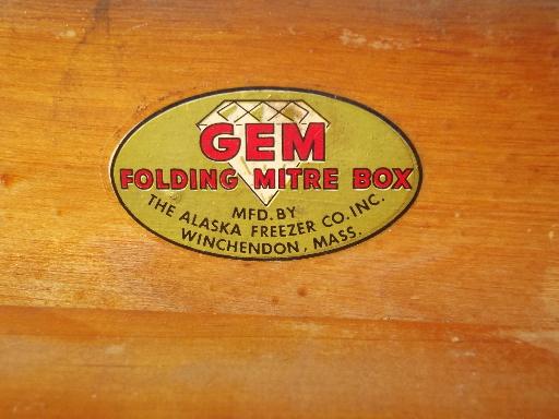 photo of old woodworking tool for building picture frames, folding miter box #6