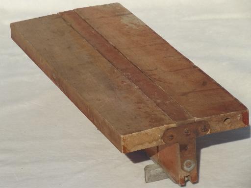 photo of old woodworking tool for building picture frames, folding miter box #8