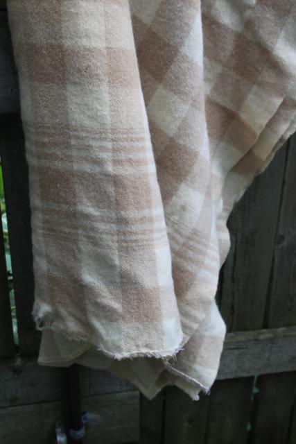 photo of old wool camp blankets, cutter vintage fabric for primitive sewing, modern farmhouse style #4