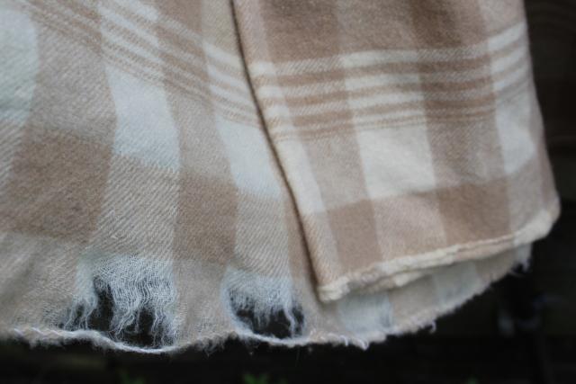 photo of old wool camp blankets, cutter vintage fabric for primitive sewing, modern farmhouse style #5