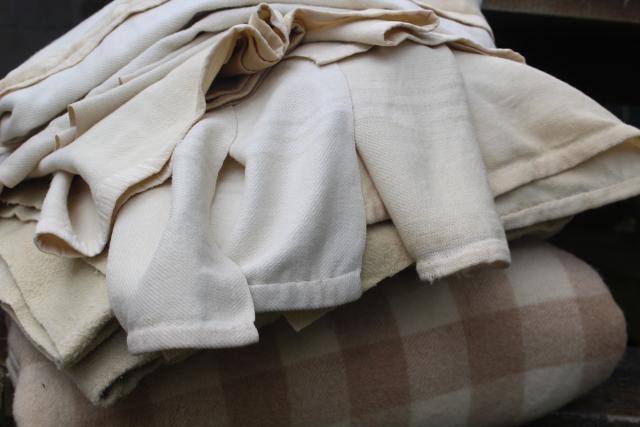 photo of old wool camp blankets, cutter vintage fabric for primitive sewing, modern farmhouse style #11