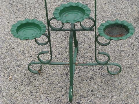 photo of old wrought iron plant stand to hold candles, flowers, floor displays #5