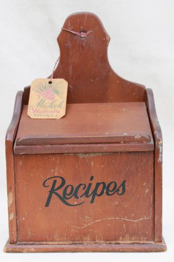 photo of old-fashioned Wisconsin farm cooking recipes - vintage recipe cards & old Beloit cookbook #8