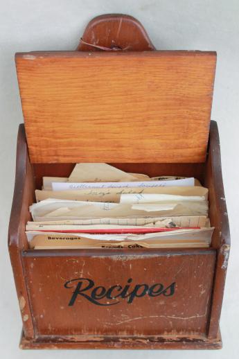 photo of old-fashioned Wisconsin farm cooking recipes - vintage recipe cards & old Beloit cookbook #12