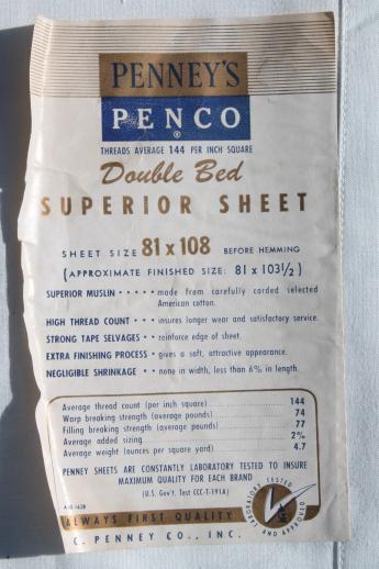 photo of old-fashioned plain white cotton flat bed sheets & flannel sheet blankets, vintage linens lot #6