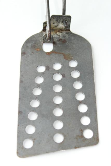 photo of old-fashioned vintage Popiel all metal pancake turner / flipper spatula  #5