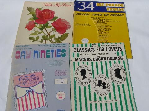 photo of oldies & favorites, big lot of popular song music books for piano & organ #4