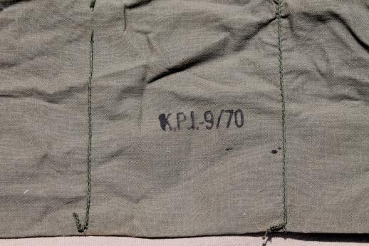 photo of olive drab army belts & ammunition bandolier, Vietnam vintage bandolier, US Army equipment belts #9