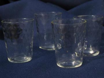 catalog photo of optic pattern depression glass, vintage set shot glasses or cordials