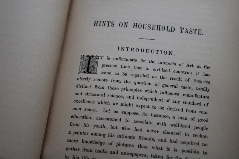 photo of original 1872 first American edition Charles Eastlake Hints on Household Taste antique book #15