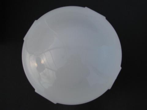 photo of original old white glass ceiling light shade, 1930's deco vintage #2