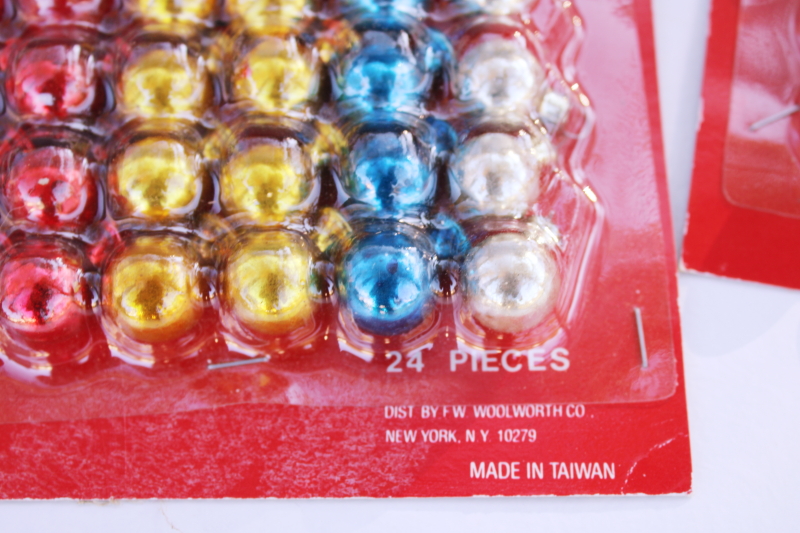 photo of original packages vintage Woolworths tiny Christmas ornaments mercury glass balls #3