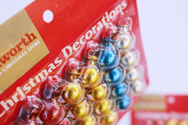 photo of original packages vintage Woolworths tiny Christmas ornaments mercury glass balls #4