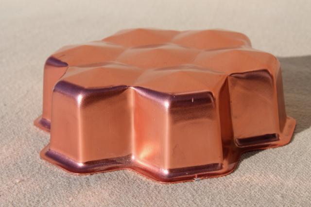 photo of original packaging vintage pink copper aluminum cookie cutters & gem jewels shaped jello molds #7