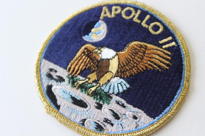 photo of original vintage Apollo 11 embroidered patch badge moon landing Eagle has Landed #3