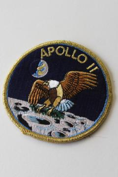 original vintage Apollo 11 embroidered patch badge moon landing Eagle has Landed