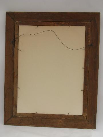 photo of ornate antique oak frame w/ large vintage Prevost french floral print #4