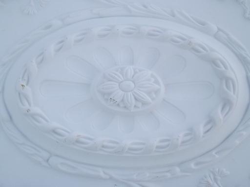 photo of ornate architectural molding ceiling medallion, ceiling rose in faux plaster #3