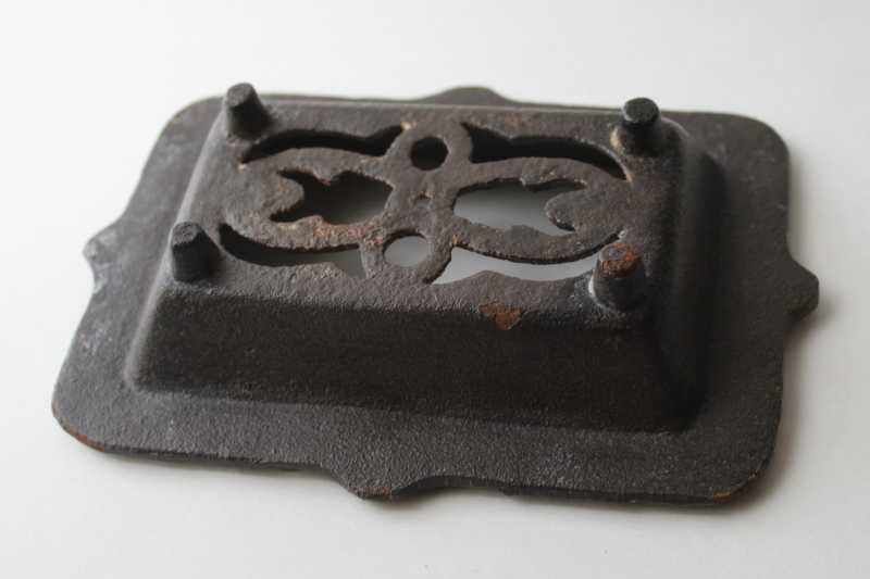 photo of ornate cast iron soap dish for kitchen or garden sink, rustic french country modern farmhouse style  #4