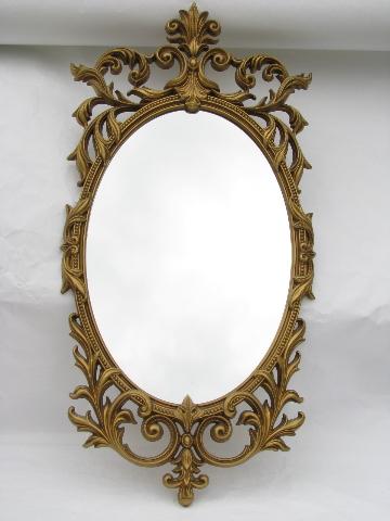 photo of ornate gold mirror, wall sconces, bracket shelf, cinderella french country style #2