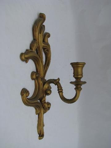 photo of ornate gold mirror, wall sconces, bracket shelf, cinderella french country style #9