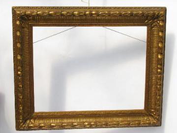 catalog photo of ornate vintage Florentine style picture / mirror frame, antique gold finish