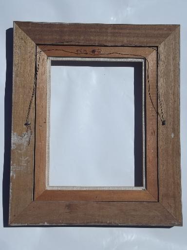 photo of ornate vintage carved wood frame, florentine or spanish gold w/ flax linen #3