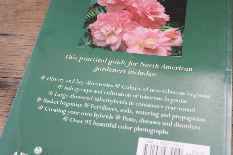 photo of out of print gardening book Begonias, flower types, varieties w/ color photos  #2