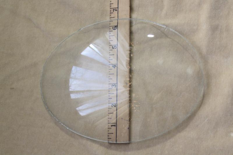 photo of oval convex glass, vintage replacement for domed bubble glass picture frame #1