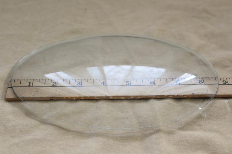 photo of oval convex glass, vintage replacement for domed bubble glass picture frame #2