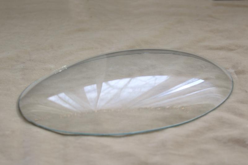 photo of oval convex glass, vintage replacement for domed bubble glass picture frame #5