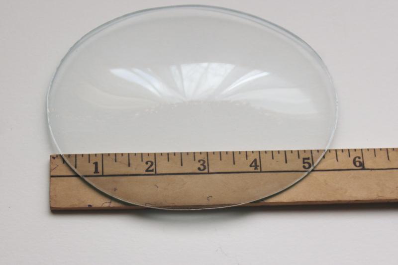 photo of oval convex glass, vintage replacement for domed bubble glass picture frame #1