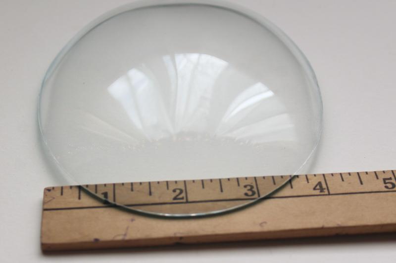 photo of oval convex glass, vintage replacement for domed bubble glass picture frame #2