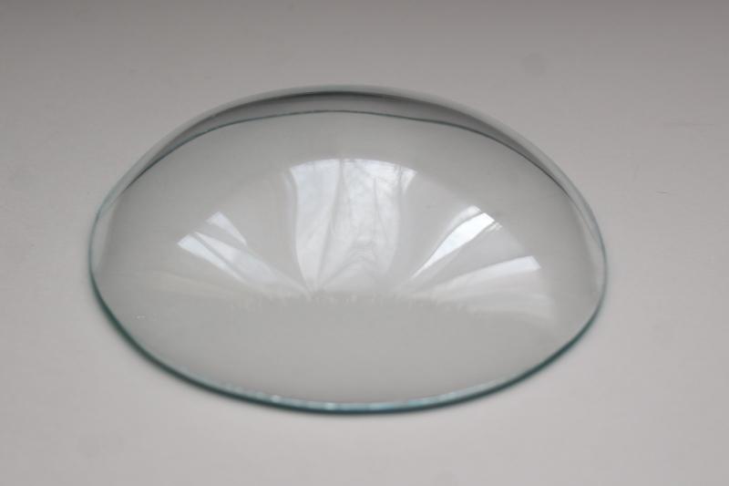 photo of oval convex glass, vintage replacement for domed bubble glass picture frame #3