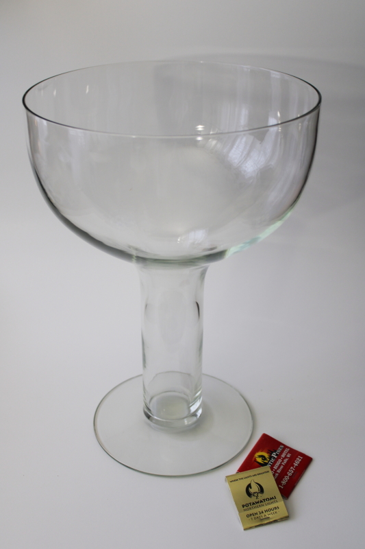 photo of oversized wine glass for party size cocktails, huge display prop for bar decor  #1