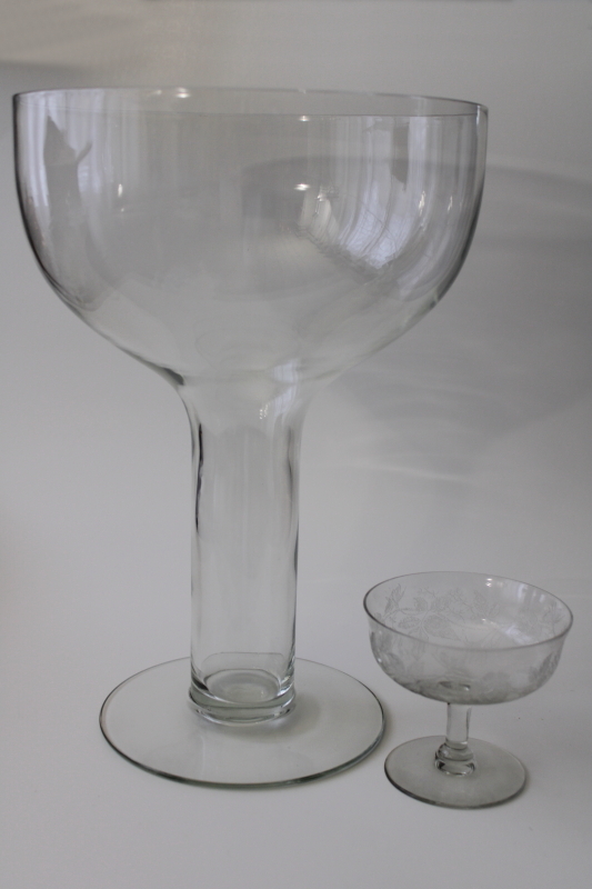 photo of oversized wine glass for party size cocktails, huge display prop for bar decor  #3