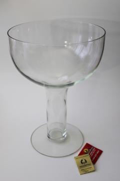 oversized wine glass for party size cocktails, huge display prop for bar decor 