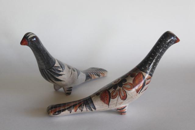 photo of pair of doves, hippie vintage Mexican pottery Tonala / Tlaquepaque folk ar #1