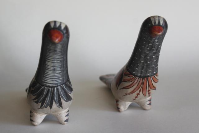 photo of pair of doves, hippie vintage Mexican pottery Tonala / Tlaquepaque folk ar #4