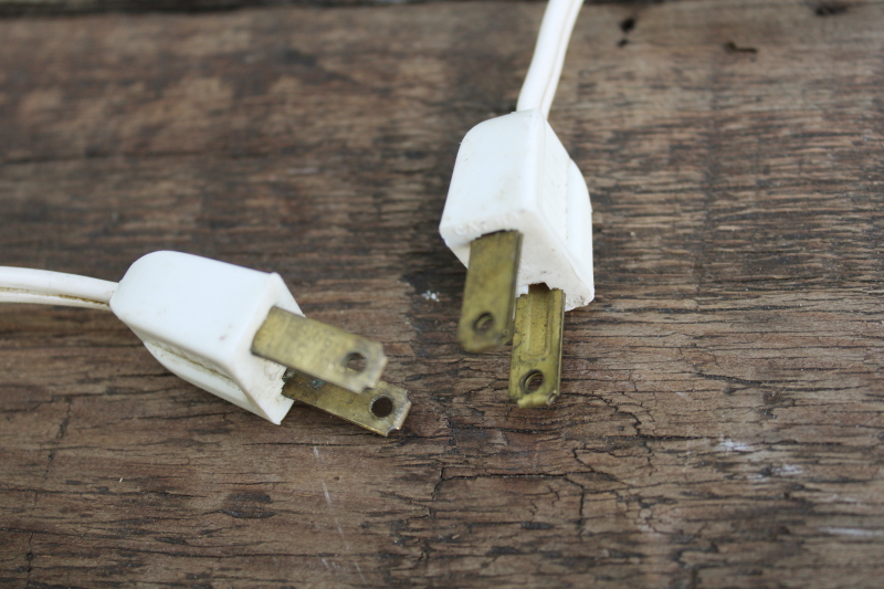 photo of pair of tole metal candlestick lamps, white w/ mustard gold, 80s vintage cottage style #7
