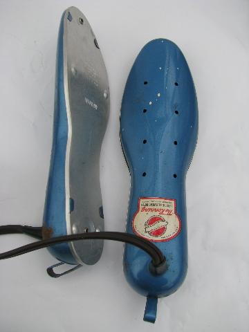 photo of pair of vintage 1950s electric Ronning dryer for wool socks, ice skates, ski boots etc., Norway #2