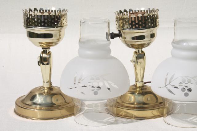 photo of pair of vintage convertible table lamps, changes to pin up lamp wall sconce lights #7