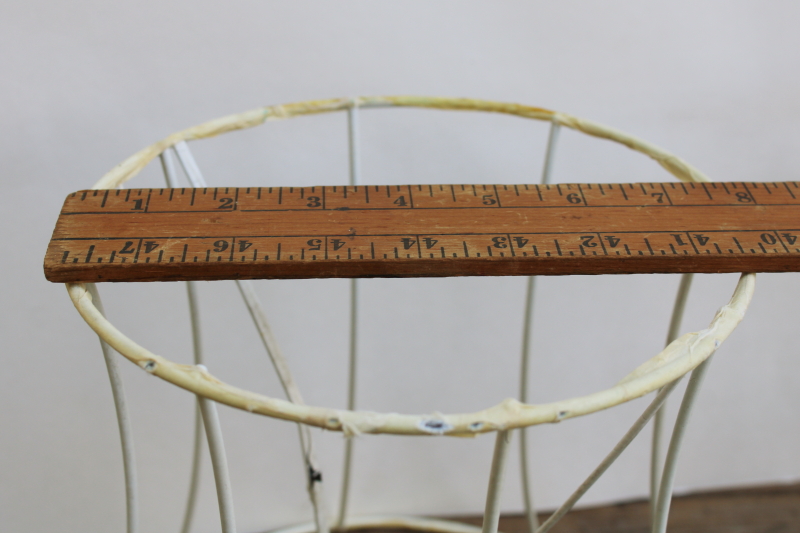 photo of pair of vintage lamp shade frames, bare wire frame hourglass bell octagon lampshades #7